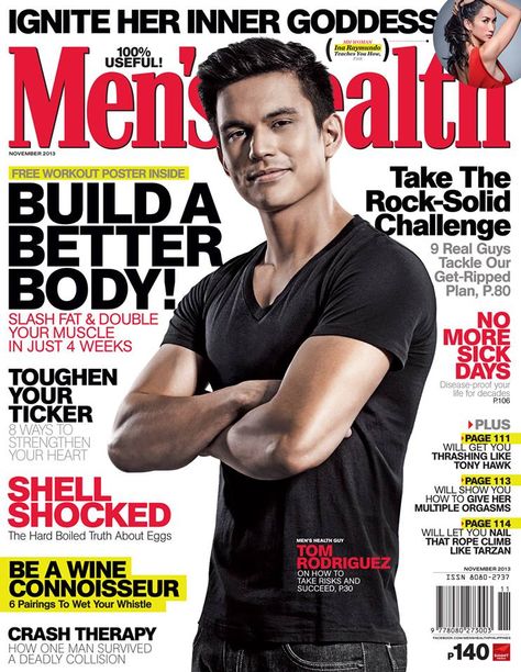 TOM RODRIGUEZ November 2013 Tom Rodriguez, Workout Posters, Get Ripped, Men's Health, Free Workouts, Rock Solid, Mens Health, Stay Fit, Our Body