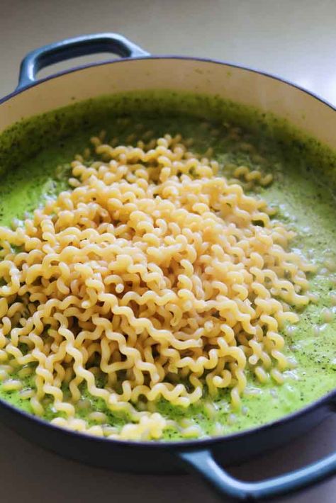 Green Pasta Sauce with Boursin, Spinach & Basil - Grilled Cheese Social Lazy Princess Pasta, Pasta With Green Sauce, Dinner Ideas Pesto, One Dish Baked Pasta, Pasta Sauce With Basil, Veggie Filled Pasta Sauce, Comforting Pasta Dishes, Boursin Cheese Rice Recipes, Bursin Cheese Recipes