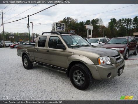 Granite Metallic / Gray 2003 Nissan Frontier XE V6 Crew Cab 4x4 2003 Nissan Frontier, Nissan Frontier Crew Cab, Nissan Np300, Nissan Patrol, Nissan Frontier, Crew Cab, Photo Archive, Nissan