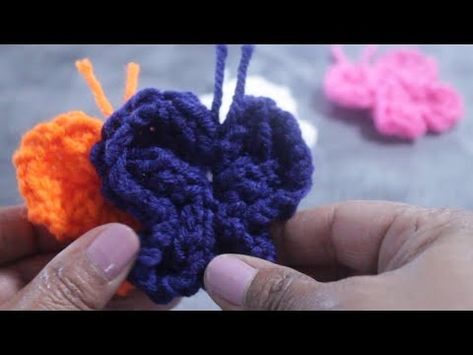 (1411) LOOM Knitting Tiny Butterflies Pattern - Project Embellishment - YouTube How To Loom Knit, Loom Crochet, Round Loom, Butterflies Pattern, Loom Projects, Peg Loom, Knit Projects, Loom Knit, Little Butterfly