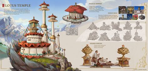 ArtStation - ArtCenter Entertainment Design Concept Portfolio - Fall 2023 (Story 1) Artbook Design, Concept Artist Portfolio, Tibetan Culture, Lotus Temple, Environment Painting, 포트폴리오 레이아웃, Entertainment Design, Concept Art Character, Artist Portfolio