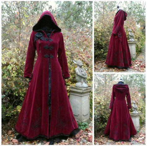 Steampunk Dragon Clothes, Game Of Thrones Dress, Steampunk Shop, Game Of Thrones Outfits, Victorian Coat, Vampire Clothes, Winter Coat Dress, Medieval Clothes, Long Gown Design