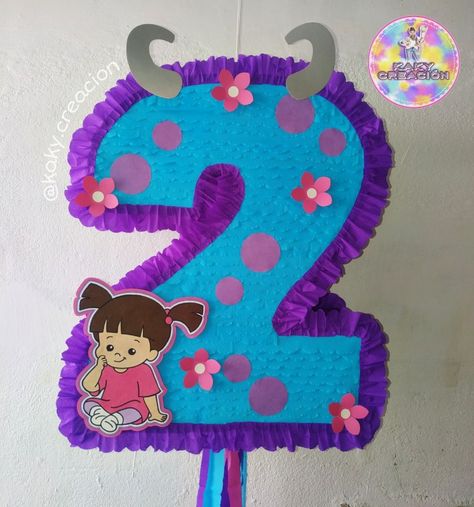 Piñata para tumbar de Boo- monsters inc 💜💙🌺 Boo Monsters Inc Piñata, Piñata Monster Inc, Buu Monster Inc, Monsters Inc Boo, Monster 1st Birthdays, Monster Inc Birthday, Monster Inc, 1st Birthdays, Monsters Inc