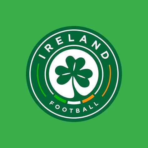 Ireland 🇮🇪 Football Badge Design, Ireland Football, Team Badge, Text Logo Design, Irish Art, Sports Logos, Football Teams, Logo Badge, Football Logo