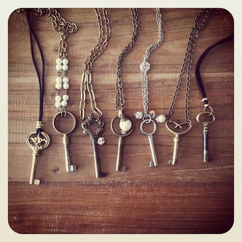 Silver key necklace