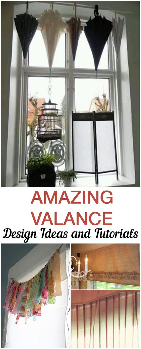 Diy Window Valance Fabric, Small Window Valance Ideas, Creative Valance Ideas, Diy Bathroom Window Treatments, Valance Alternatives, Boho Valance Ideas, Diy Valance Ideas, Unique Valance Ideas, Unusual Window Treatments Ideas