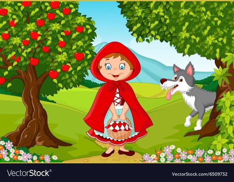 Red Riding Hood Story, Red Riding Hood Wolf, Red Hen, Shaun The Sheep, Kids Bedtime, Free Vector Illustration, Fairy Princesses, Fairy Godmother, Famous Books