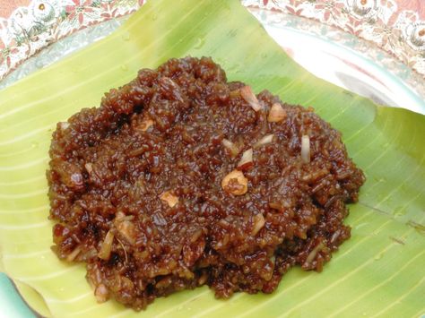 Aravanai (Rice simmered in Jaggery Syrup) | Bhojana Recipes Jaggery Syrup, Maple Syrup Cake, Kerala Food, Indian Desserts, Food Articles, Clarified Butter, Syrup Recipe, Ghee, Home Recipes