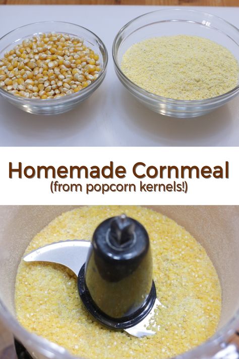 Homemade Cornmeal, Cornbread Corn, Cornmeal Recipes, Homemade Dry Mixes, Homemade Pantry, Popcorn Kernels, Homemade Condiments, Homemade Spices, Homemade Seasonings