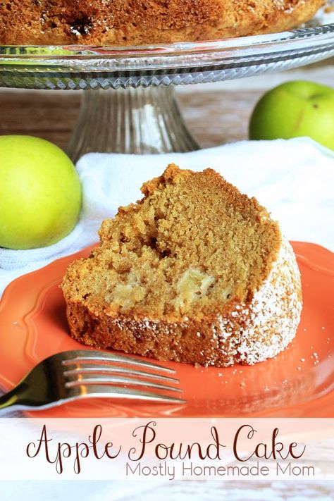 Apple Pound Cake - Celebrate apple season with this beautiful cake filled with… Autumn Bakes, Apple Pound Cake, Apple Cakes, Caramel Apple Cake, Apple Dessert, Apple Season, Pound Cakes, Treat Ideas, Monkey Bread