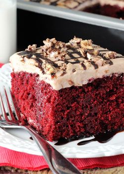 Nutella Poke Cake, Recipes With Nutella, Red Velvet Poke Cake, Cake With Nutella, Life Love And Sugar, Best Red Velvet Cake, Chocolate Oreo Cake, Nutella Fudge, Red Velvet Cake Recipe