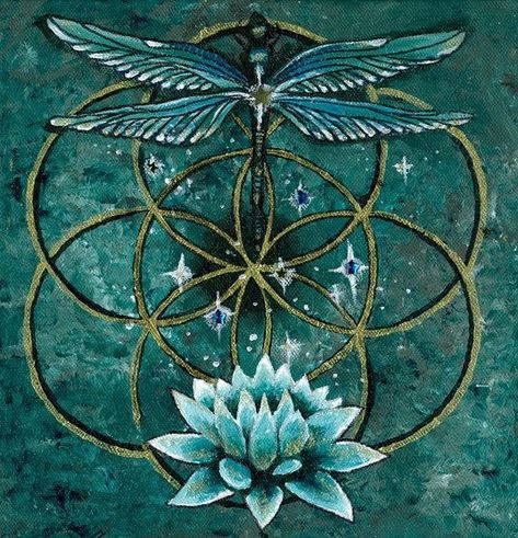 Dragonfly Lotus, Painting Green, Psy Art, Green Dragonfly, Dragonfly Art, Dragonfly Tattoo, Diamond Paintings, Lotus Tattoo, Diamond Painting Kits