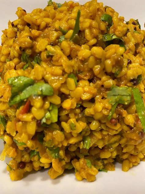 Dry Moong Dal (yellow Lentil Curry) - Masala Basics Red Stew, Gluten Free Indian Food, Lentil Dal Recipe, Lentil Recipes Indian, Moong Dal Recipe, Curry Masala, Pulses Recipes, Dhal Recipe, Lentil Curry Recipes