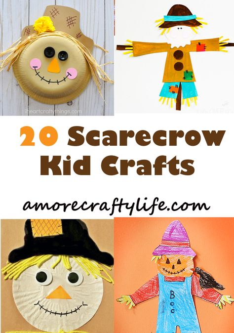 Fun scarecrow crafts for kids -fall kid craft - autumn crafts for kids- #preschool #craftsforkids #kidscrafts Scarecrow Crafts For Kids, Crafts For Kids Fall, Fall Harvest Crafts, Leaf Crafts Kids, Fall Crafts For Toddlers, Harvest Crafts, Scarecrow Crafts, Plate Ideas, Preschool Projects