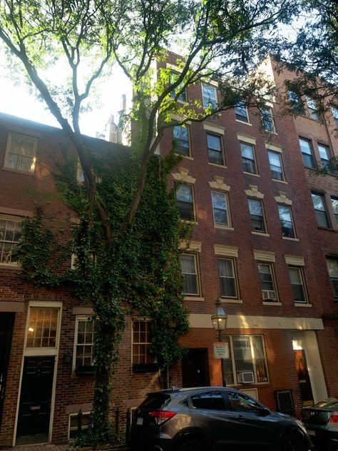 beacon hill in boston during the fall, ivy on brick building Boston Aesthetic, Beacon Hill Boston, Life After College, Park Slope, Beacon Hill, City Living, In Boston, Massachusetts, Boston