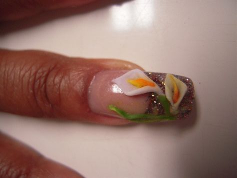 , Lilly Nails, Nails Moodboard, Nail Options, Calla Lily Flowers, 3d Flower Nails, Lily Flowers, Easter Nails, Style Photo, Nail Art Galleries