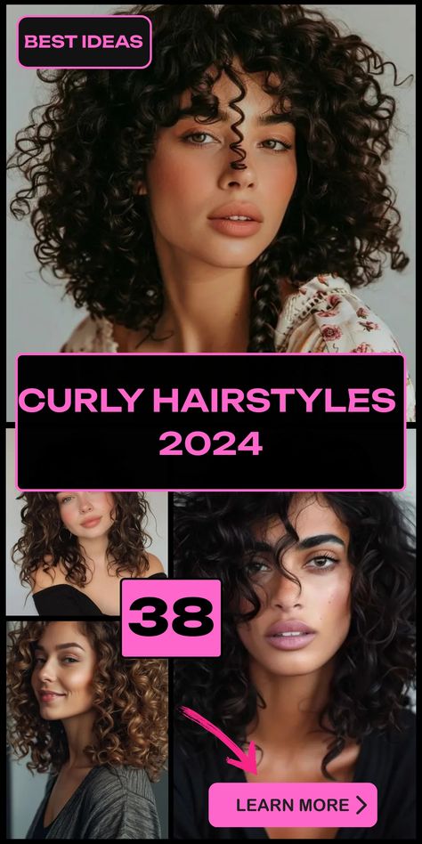 38 Stunning Curly Hairstyles for 2024 You’ll Love 2b Hairstyles Long, Curly Hairstyles For Mixed Women, Curly Up Hairstyles, Curly Hair 2024, Elegant Curly Hairstyles Natural Curls, Curly Hairstyles For Formal Events, Coily Hair Hairstyles, Mixed Curly Hairstyles, Curly Long Hairstyles