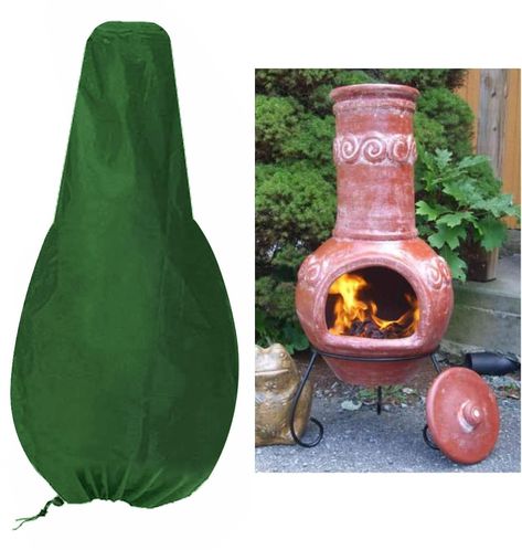 PRICES MAY VARY. ★【DIMENSIONS】：(SIZE)12"X24"X40",Kindly double check with the size of your chiminea before purchasing.(Due to the 1-3cm error in manual measurement, it is recommended to choose a loose size to ensure that the chiminea cover is more suitable. ★【Wind Resistant】：Clay chiminea cover come with drawstring, adjustable and keep the cover in place, inhibiting flapping and blow-ups when windy. ★【High Quality Material】：Oxford outdoor cloth, 5000 water pressure,with an added stabilized coati Chiminea Patio, Clay Chiminea, Chiminea Fire Pit, Fire Pit Cover, Water Pressure, Lawn Garden, Outdoor Patio, Fire Pit, Oxford