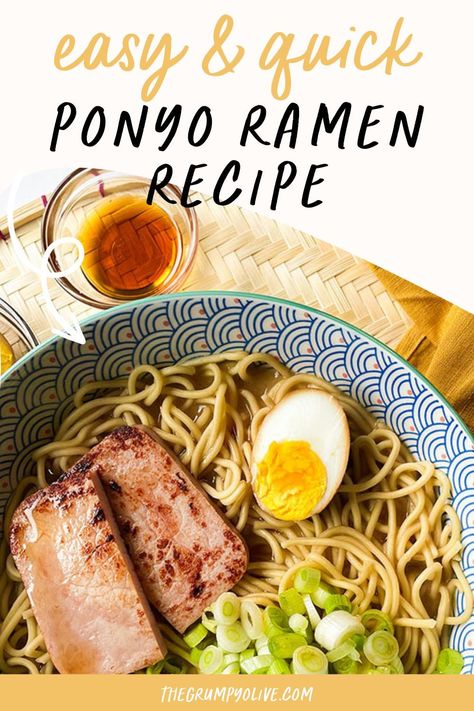 Dive into a bowl of enchantment with our Ponyo Ramen recipe! Inspired by Studio Ghibli's beloved film, this delightful dish brings the magic of Ponyo to your table. Learn how to make Ponyo Ramen from scratch with our step-by-step guide. Ponyo Ramen Recipe, Ponyo Ramen Bowl, Ramen Bowl Recipe, Ponyo Ramen, Ramen From Scratch, Quick Ramen, Ghibli Ponyo, Cured Egg, Bowl Of Ramen