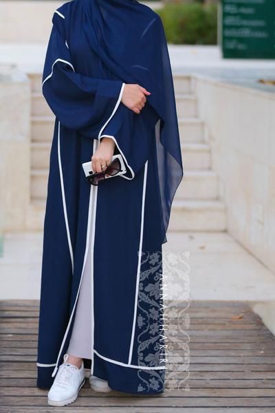 Latest Modest Two piece dress with Headscarves//#Top Fashion hijab evening Dress design❤ 53 views Jun 8, 2022 Dark Blue Abaya, Sport Abaya, Modern Islamic Clothing, Blue Abaya, Abaya Online, Abaya Design, Estilo Hijab, Stile Hijab, Hooded Sweatshirt Dress