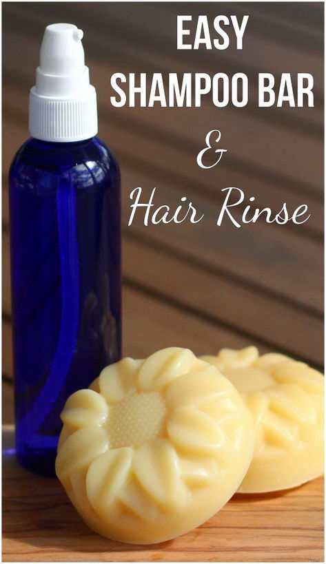 Diy Hair Rinse, Hair Rinse Diy, Hair Rinse Recipe, How To Make Shampoo, All Natural Shampoo, Diy Shampoo Recipe, Diy Shampoo Bar, Homemade Shampoo Bar, Shampoo Bar Recipe