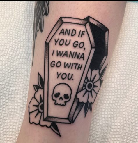 System Of A Down Tattoo, Bmth Tattoo, Coffin Tattoo, Old School Tattoos, Maching Tattoos, Abstract Tattoo Ideas, Wicked Tattoos, Horror Tattoo, System Of A Down