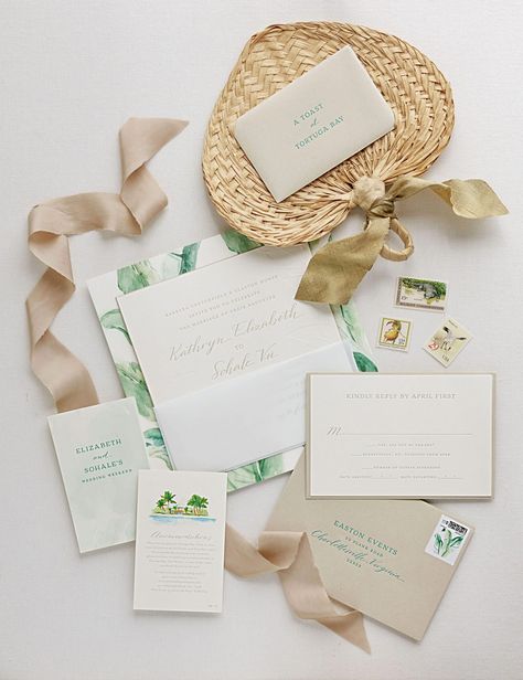 elizabeth sohale wedding dominican republic invitation suite Filipino Tradition, 40th Anniversary Ideas, Craft Kit Ideas, Rattan Wedding, Islamorada Wedding, Checklist Ideas, Photography Checklist, Wedding Invitations Luxury, Ojai Wedding