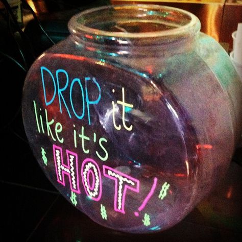 Our restaurants get creative with their tip jars — Drop it like it's HOT. Photo Credit: @officialnatp via Instagram Tips Jar Ideas Funny, Tip Jar Ideas, Funny Tip Jars, Jar Decorating Ideas, Funny Tips, Tip Jar, Tip Jars, Jar Design, Jar Ideas