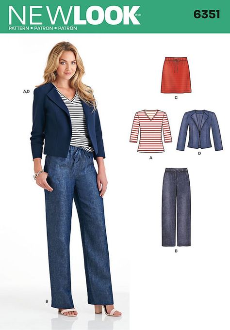 MBM - New Look 6351 and a big fat fail New Look Patterns, Sewing Clothes Women, Trendy Sewing, Pastel Outfit, Pants Skirt, Top Sewing Pattern, Simplicity Sewing, Simplicity Sewing Patterns, Dress Sewing Patterns