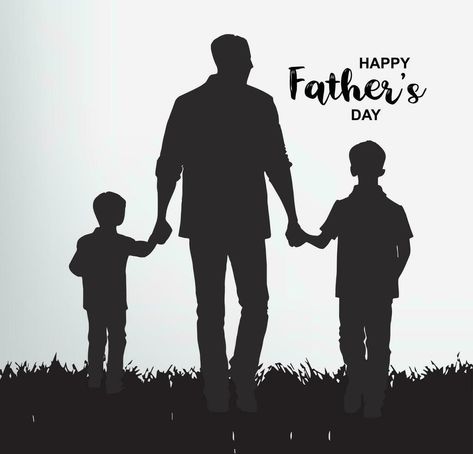 Greeting card with Happy Father's Day lettering. Father and son went out for a walk together. silhouette of father and son. Father and son in nature during sunset. Happy Father's Day Celebration Ideas Son Father, Walk Together, Celebration Ideas, Wedding People, Logo Banners, Happy Father's Day, Event Ideas, Custom Illustration, Custom Branding