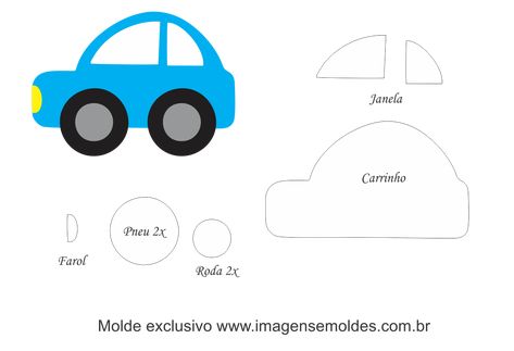 Molde Transportes Carro para Feltro, EVA e Artesanato, diversos moldes de transportes para você personalizar, imprimir e recortar. Faça e Venda! Transportation Birthday Theme, Baby Elephants Art, Truck Theme Birthday, Police Birthday, Transportation Birthday, Quiet Book Templates, Truck Theme, Paper Car, Felt Stories