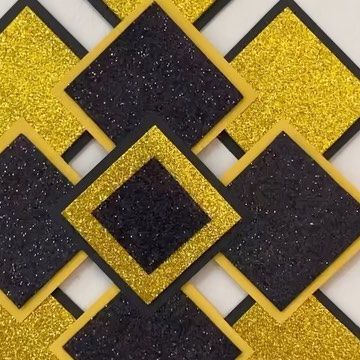 Mizna on Instagram: "Wall decor💛🖤 . . . . Product details:- -colour paper -glitter foam sheet -glue gun . . . Repost🚫 . . . #glittersheetcraft #colourpapercraft #craft #viralreels #reels #viralvideos #trending #instagram" Glitter Paper Decoration Ideas, Foam Glitter Sheet Crafts, Foam Sheet Decoration Ideas, Glitter Sheet Decoration Ideas, Glitter Sheet Craft, Glitter Paper Art, Glitter Paper Crafts Decoration, 2023 Wall Decor, Glitter Paper Diy