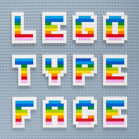 Lego Classroom Theme, Lego Sign, Lego Font, Handmade Craft Ideas, Lego Letters, Lego Mosaic, Lego Club, Lego Activities, Type Face