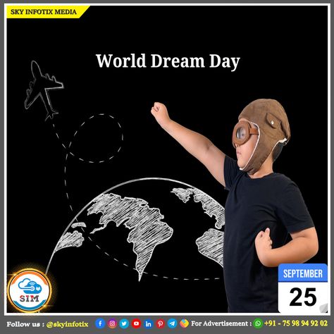 September 25 : World Dream Day 😴 செப்டம்பர் 25 : உலக கனவு தினம் 😴 ❤️ Follow us on : @skyinfotix #skyinfotix #sim #salem #tamilnadu #india #salemdistrict #salemcity #salemtamilnadu #salemnews #worlddreamday #dreams #smile #fashion #nevergiveup #artist #positivevibes #fitness #beauty #loveyourself #dreamscometrue #goodvibes #hardwork #freedom #selflove #vision #positivity #dreamer #inspire #believeinyourself #magic Salem Tamilnadu, Dream Day, Fitness Beauty, Never Give Up, Positive Vibes, Special Day, The Dreamers, India, Beauty