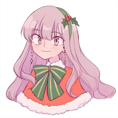 Christmas Drawing Anime, Christmas Clothes Drawing, Christmas Character Illustration, T Pose Drawing, Christmas Oc Drawing, Christmas Base Drawing, Anime Christmas Art, Christmas Drawing Base, Christmas Oc Art