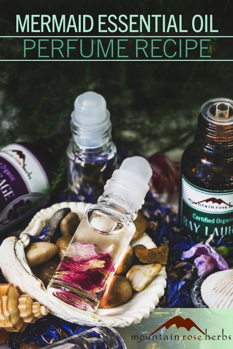 Mermaid Oil, Mermaid Essential Oil Blend, Witchy Fragrance, Siren Oil Recipe, Witchy Perfume Recipes, Essential Oil Soap Blends, Perfume Blends, Perfume Making Recipes, Pheromone Perfume Diy