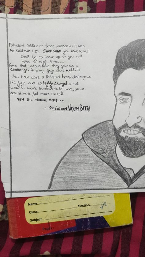 Vikram Batra Sketch, Captain Vikram Batra, Vikram Batra, Army Wallpapers, Indian Army Quotes, Famous Dialogues, Indian Army Wallpapers, Bad Attitude Quotes, Jai Hind