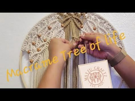 #Macrame Tree of life❤DIY handmade with❤ - YouTube Macrame Wall Shelf, Tree Of Life Diy, Avatar Tree, Metal Wreath Ring, Tree Macrame, Macrame Tree Of Life, Crochet Box Stitch, Macrame Tree, Macrame Feathers