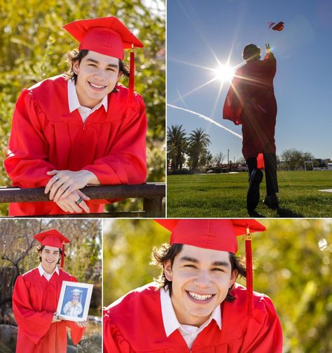 Creative Cap & Gown Pictures for High School Graduation | senior picture ideas, graduation pictures, senior pictures for girls, ideas for outdoor grad photos, grad photo with baby picture, guys senior pictures, sunflare, red cap & gown, graduation portraits, senior photo ideas for boys, cap toss, graduation tassel Photo Ideas For Boys, Cap Gown Photos, Photo With Baby, Guys Senior Pictures, Cap And Gown Senior Pictures, Boy Senior Portraits, Unique Poses, Cap And Gown Photos, Cap And Gown Pictures