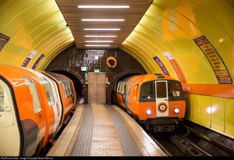 107 Strathclyde Passenger Transport (SPT) Glasgow Subway Train at Glasgow, United Kingdom by Martin Bennet Glasgow Aesthetic, Minecraft Cities, Glasgow Subway, Subway Aesthetic, Minecraft City, Subway Train, Glasgow Scotland, Glasgow, Transportation