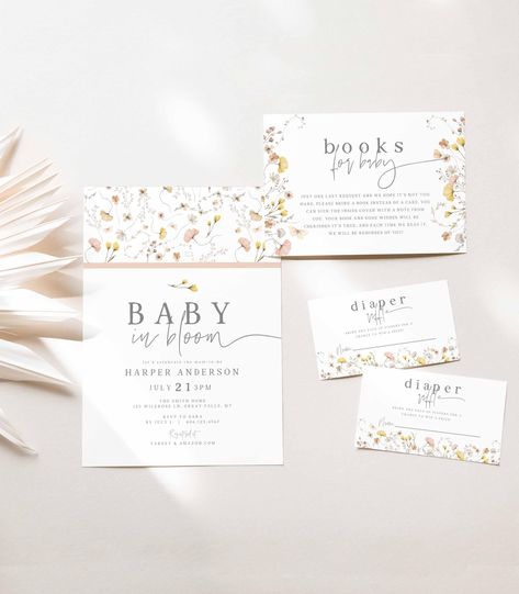 Wildflower Baby Shower, Edit Font, Classic Fonts, Invitation Baby Shower, Style Edit, Diaper Raffle, Office Max, Font Style, Font Styles