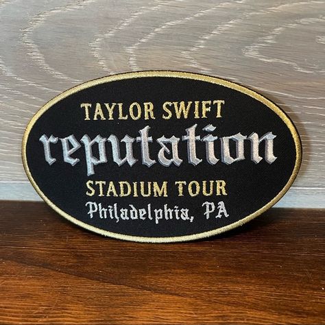 Taylor Swift Reputation Stadium Tour Philadelphia PA Embroidered Patch New 4”x7” Patches Taylor Swift, Taylor Swift Patches, Rep Jacket, Taylor Swift Reputation Stadium Tour, Reputation Stadium Tour, Reputation Tour, Swift Bracelets, Taylor Swift Reputation, Tour Outfits