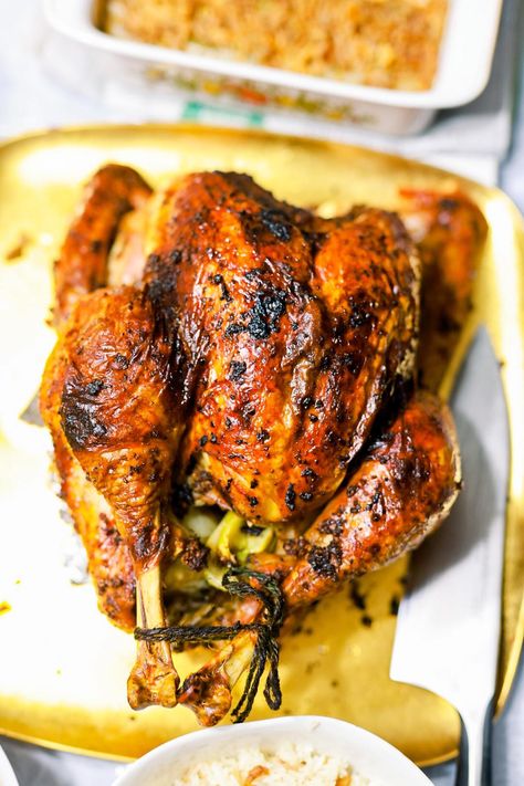 Asian Thanksgiving Recipes, Asian Turkey Recipes, Asian Inspired Thanksgiving, Turkey Asian Recipes, Asian Turkey, Asian Thanksgiving, Lemon Herb Turkey Thanksgiving, Lemongrass Chicken Vietnamese, Citrus And Herb Roasted Turkey