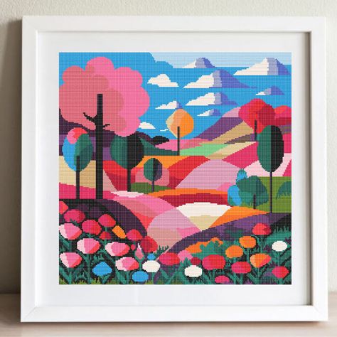 Abstract Cross Stitch Patterns, Cross Stitch Landscape Patterns Free, Cross Stiching Ideas Unique, Cross Stitch Designs Modern, Sewing Patterns Plushies, Sweater Knitting Patterns Free, Free Sweater Knitting Patterns, Free Quilt Patterns For Beginners, Cross Stitch Patterns Modern