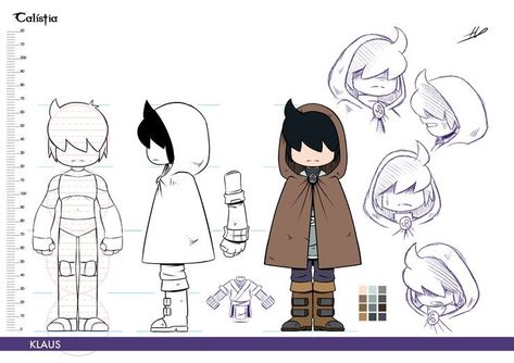 Klaus Art Style, 2d Character Design Animation, Character Design Sheet Reference, Chibi Character Sheet, Characters Model Sheet, Character Reference Sheet Poses, Character Design References Sheet, Character Design Model Sheet, Character Interaction