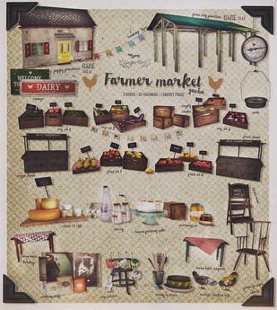 Second Life Marketplace - {vespertine}farmer market FATPACK Standing Signage, Barn Table, Gacha Items, City Farm, Fruit Stands, How To Buy Land, Second Life, Farmers Market, Sims 4