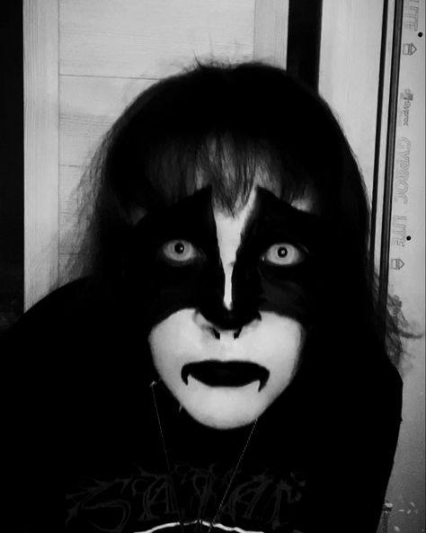 Corpse Makeup, Metalhead Makeup, Metal Reference, Metal Lords, Trad Goth Makeup, Gothic Drawings, Corpse Paint, Concert Makeup, Trad Goth