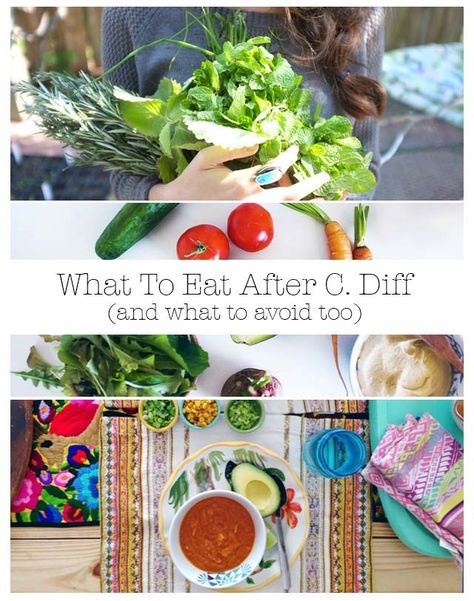 an easy lwhat foods to eat and avoid after a c. diff infection. to heal your body and recover from a C. difficile infection C Diff Diet, Cdiff Diet, Probiotic Diet, Oven Baked Tacos, Follow Your Gut, Baked Tacos, C Diff, Healing Your Gut, Natural Antibiotics