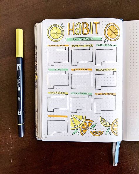 @rainydays_bujo shared a photo on Instagram: “Here's the habit tracker for this month! August is such an inconvenient shape this year haha. How is everyone doing?💛🧡🍋🍊 . . . . . . .…” • Aug 12, 2020 at 6:58pm UTC August Habit Tracker, May Bullet Journal Habit Tracker, June Page Bullet Journal, June Habit Tracker Bullet Journal, August Monthly Spread Bullet Journal, Monthly Habit Tracker Bullet Journal, Bullet Journal August, Bujo Layout, Habit Tracker Bullet Journal