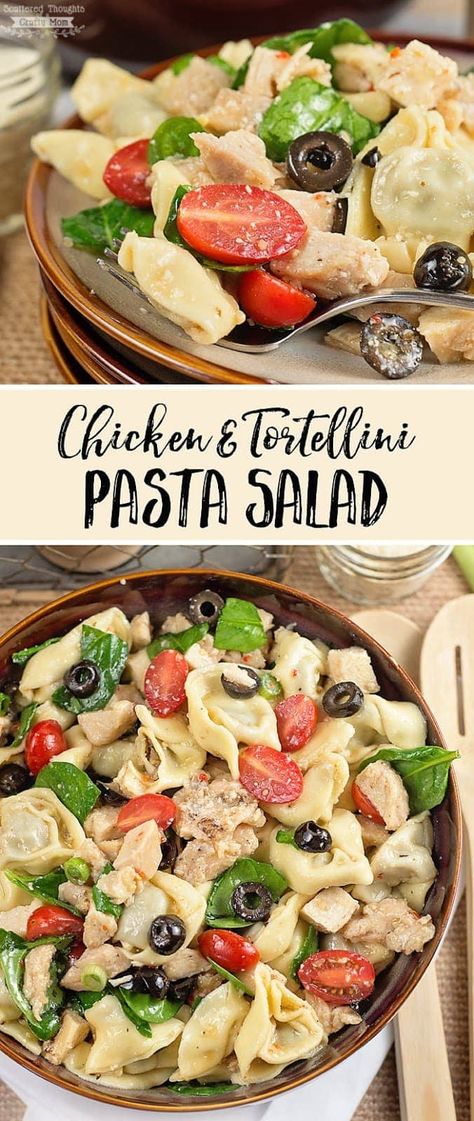 Tortellini Chicken, Tortellini Pasta Salad Recipes, Vegetable Pasta Salad, Tortellini Pasta Salad, Italian Chicken Pasta, Pasta Salad With Tortellini, Chicken Tortellini, Tortellini Recipes, Tortellini Salad